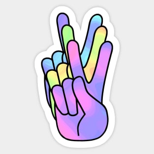 PEACE Sign Hand Sticker